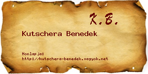 Kutschera Benedek névjegykártya